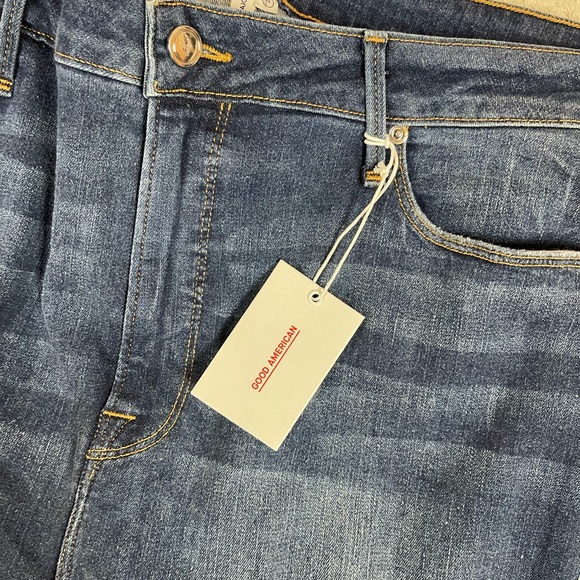 Good American Women’s Good Straight High Rise Stripe 24 Blue - Picture 10 of 14